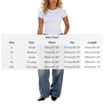 thumbnail image 2 of ClodeEU Women's Mid Rise Wide Leg Jeans, Vintage Washed Denim Baggy Pants Blue,Women's Plus L, 2 of 4
