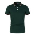 thumbnail image 2 of New Polo Shirt Men Solid Casual Cotton Polo Men Slim Fit Short Sleeve Men's Polo, 2 of 5