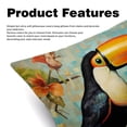 thumbnail image 2 of Toucan Covers Throw Pillow Set - 2 Pack Throw Pillow Inserts Included - Unique Patterns - 16x16, 18x18, 20x20 Inches for Home Decor - Throw Pillow - Decorative Pillows, 2 of 6