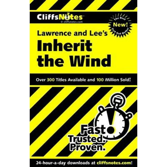 Pre-Owned CliffsNotes on Lawrence & Lee's Inherit the Wind (CliffsNotes on Literature), 9780764585548, 0764585541, Paperback, 1 edition