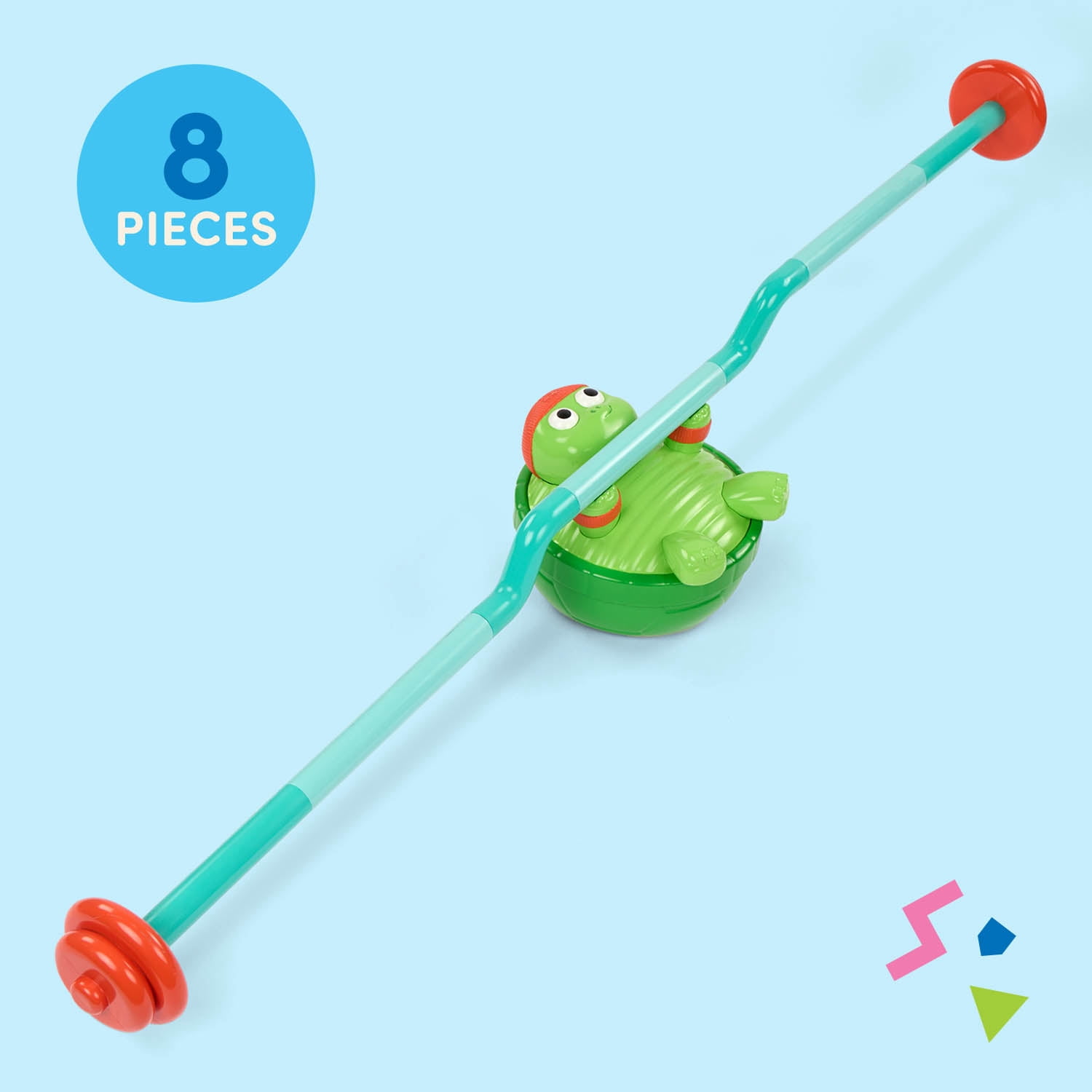 Battat Spin & Skip Musical Turtle Rotating Jump Toy with 7 Included Bars for Ages 3+