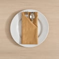 thumbnail image 3 of Fingercraft Cloth Napkin, Solid Color Cotton Linen Blend Table Napkins, Soft and Absorbent Fabric, Set of 12, Beige, 3 of 7