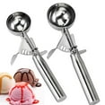 thumbnail image 2 of Stainless Steel Ice Cream Scoop with Trigger Cookie Scoop Meat Melon Baller Potato Spoon (Small), 2 of 9