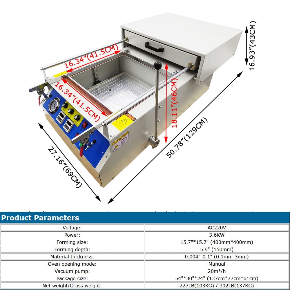 Small Bench Vacuum Blister Molding Machine Thermoplastic Blister Machine Mask Blister Molding 220V