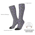 thumbnail image 5 of Picia Women Crew Soft Moisture-wicking Socks Purple Butterflies Pattern Design Cotton Socks, One Size fit All, 5 of 9