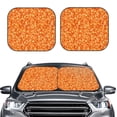 thumbnail image 2 of Balery Orange Glitter Parasol para parabrisas de coche de 2 piezas | Parasol plegable para parabrisas delantero de coche para la mayoría de sedanes-Large, 2 of 6