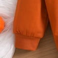 thumbnail image 6 of WERYOUNG Girls Boys Onesie Comfort Long Sleeve Round Neck Pumpkin Embroider Pullover Halloween Bodysuits Leisure Indoor One-Pieces,Orange,3-6 Months, 6 of 7