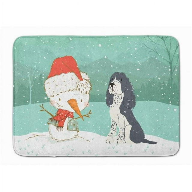Carolines Treasures CK2073RUG English Springer Spaniel Snowman Tapis en Mousse à Mémoire de Forme Lavable en Machine
