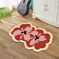 thumbnail image 5 of sruoe Bathroom Rugs, Bath Mat for Bathroom Floor 1pcs, Bath Mats for Bathroom Floor Non Slip Non Skid, Rectangular Rubber Floor Mat for Bath Door Household, Red, 5 of 7