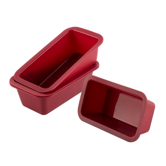 Silicone Mini Loaf Pan Set of 4, Non-Stick Easy Release Rectangle Silicone Cake Pans, Food Grade Silicone Loaf Pans for Baking Bread, Easy Clean, Heat Resistant for Oven, Microwave, Air Fryer and Fre