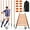 orange, variant on Soccer Agility Training Equipment: 6 Soccer Agility Poles, 20ft Agility Ladder, 10 Soccer Cones, 1 Jump Rope. Soccer Training Poles for Speed Training, Agility Training