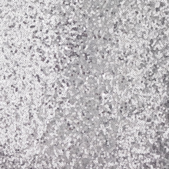 Hello Hobby 41” x 72” 100% Polyester Sequin 2 Yard Precut Fabric, Silver, 41" Wide for Sewing & Crafting