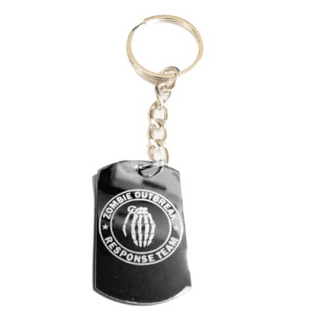 Military Key Ring (Zombie Outbreak Response Team Zort Z.o.r.t Skull Military Logo Symbols - Metal Ring Key Chain)