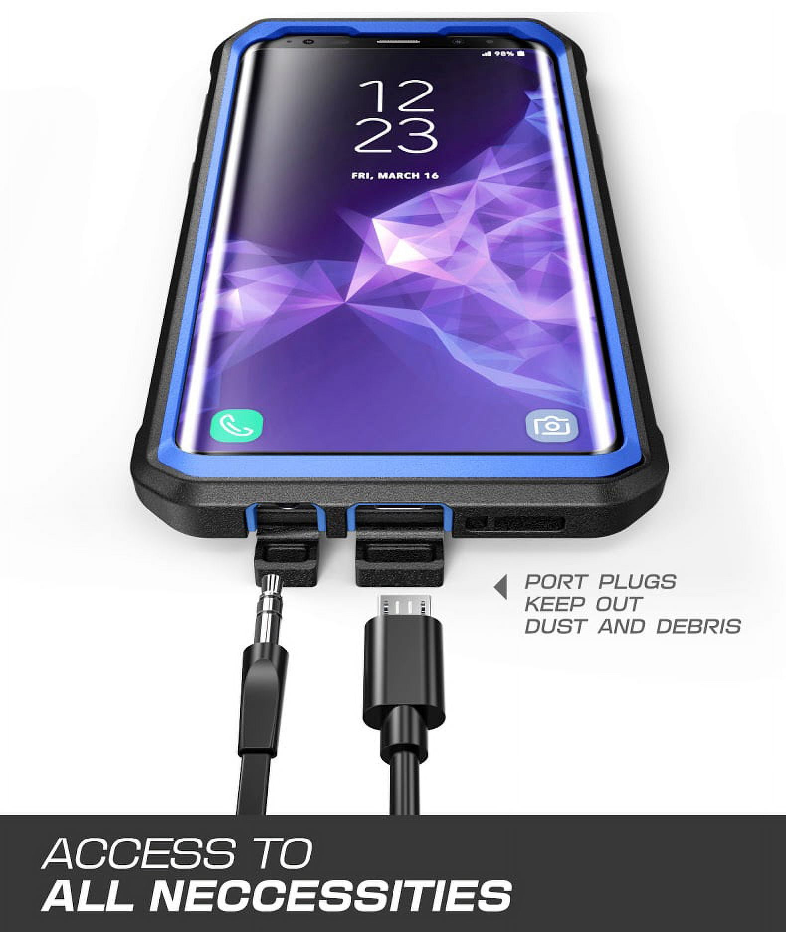 SUPCASE Unicorn Beetle Pro Series Case Designed for Samsung Galaxy S9+ Plus, with Built-in Screen Protector Full-Body Rugged Holster Case for Galaxy S9+ Plus (2018 Release) (DarkBlue)