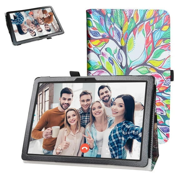 Labanema 10.1" Vankyo MatrixPad Z4 10 inch Tablet Case, PU Leather Folio Stand Protective Case, Cover for 10.1" Vankyo MatrixPad Z4 10 inch Tablet (Love Tree)