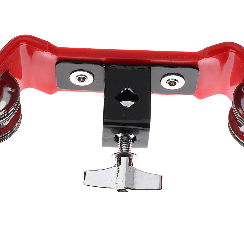 Dualoai Professional percussion cowbell holder cowbell holder + hand tambourine crescent