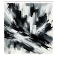 thumbnail image 4 of Ambesonne Black and White Shower Curtain, Bold Abstract Art, 69"Wx70"L, Dark Blue Grey, 4 of 4