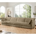 thumbnail image 3 of Newest Slipcovered Long Sofa, 4 Seater Sofa,Removable Cover, Extra Deep Couch for Living Room, Corduroy Fabric Cloud Like Comfy Sofa Couch, Camel Corduroy Fabric, 3 of 20