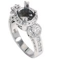 thumbnail image 1 of Bague Antique à 3 Pierres en Diamant 1 Ct en Or Blanc Massif 14 K, 1 of 2