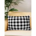 thumbnail image 2 of Waterproof Outdoor Throw Pillows with Inserts 12"x20", Black and White Checkered Soft Decorative Pillowcases for Couch Bedroom, Farmhouse Buffalo Plaid Pillow Covers for Sofa Living Room, 2 of 8