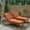 Orange, variant on Noble House Maki Outdoor Acacia Wood Chaise Lounge in Teak and Gray (Set of 2)