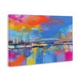 thumbnail image 2 of Stupell Industries Industrial Bay Bridge Aglow at Sunrise Canvas Art, 30 x 20, by Chromatic Storm Studio, 2 of 8