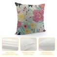 thumbnail image 4 of Qinduosi Floral Throw Pillow Cushion Cover, Essence Beauty Butterflies Image, Decorative Square Accent Pillow Case,", White, 4 of 5