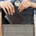 thumbnail image 5 of Titular de la tarjeta de crédito Estuche pequeño de cuero para tarjetas para mujeres o hombres Cartera de acordeón con cremallera, 5 of 5