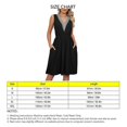 thumbnail image 5 of Vestido de mujer sin mangas con cintura elástica, bolsillos, escote en V y detalles de encaje, ideal para primavera y verano., 5 of 5