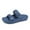 Blue, variant on Cyiecw Mens Womens Double Buckle Slides Adjustable EVA Flat Slippers Summer Slip On Slide Sandals