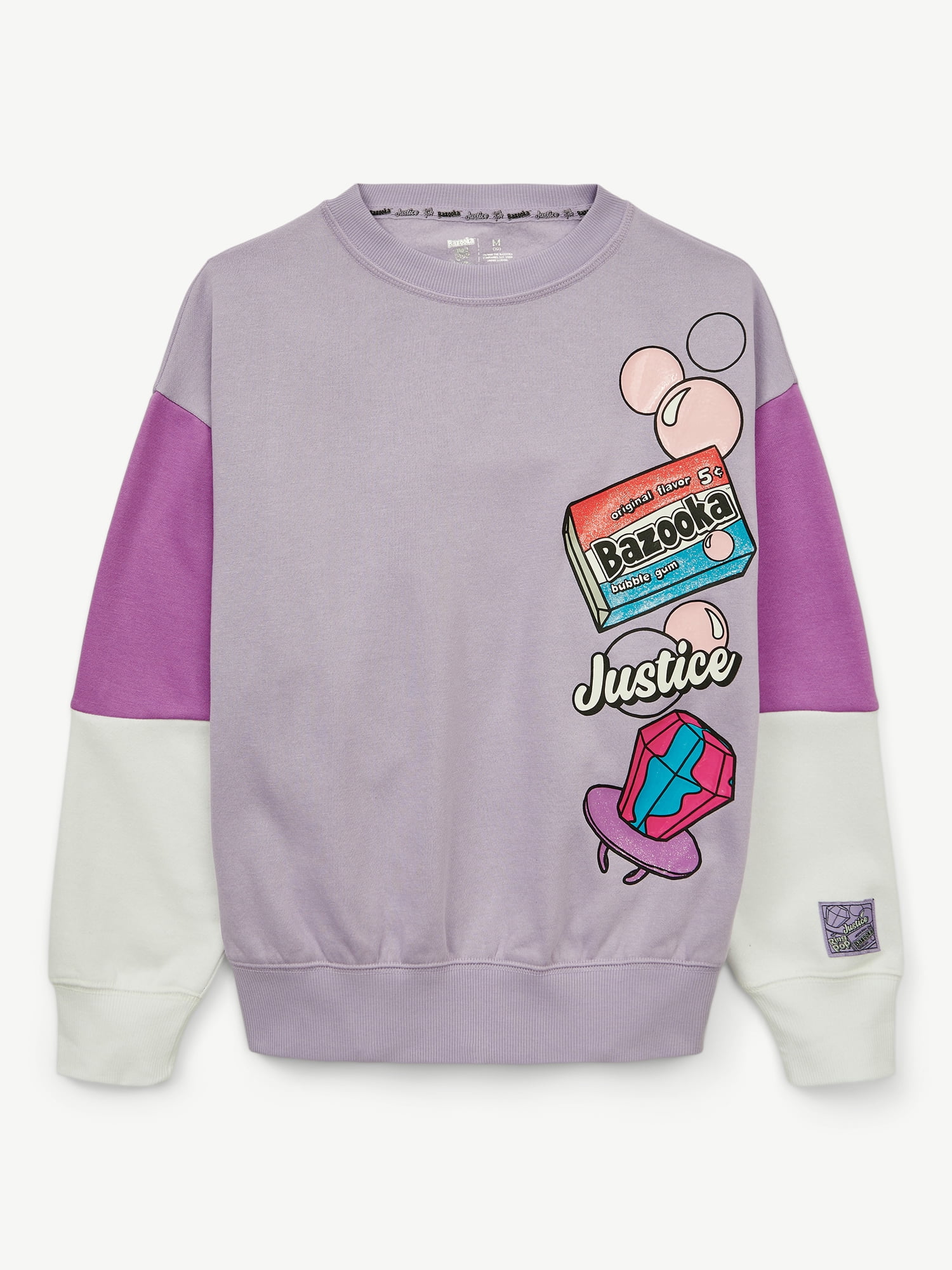 Justice Girls Ring Pop/Bazooka Collab Crew, Sizes XS-XLP