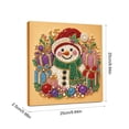 thumbnail image 3 of Fllostpr Christmas DIY Diamonds Painting Kit, Snowman Structure Full Round Drill Rhinestone Art Set for Wall Living Room Bedroom,9.8", 3 of 6