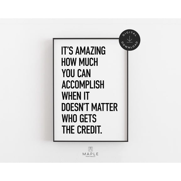 Teamwork Quote, Office Team Posters, Workplace Decor, Downloadable Poster, Office Wall Art, Teamwork Posters, Break Room Inspiration Home Decor, 8x12 UNFRAMED