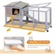 thumbnail image 5 of Wangone Rabbit Hutch Wooden Bunny Cage with Wheels & Tray – 2-Tier Indoor Outdoor Small Animal Cage for Rabbits, Guinea Pigs, Chicken Coop, Waterproof Roof, 5 of 8