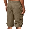 thumbnail image 3 of Purcolt Cargo Shorts for Men Stretch Comfort Waist Athletic Workout Shorts Lightweight Knee Length Bermuda Shorts with Pockets for Running Hiking Cycling, 3 of 7