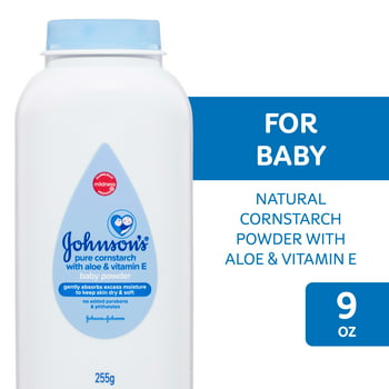 Johnson's Cornstarch Baby Powder with Aloe &  E, 9 oz