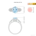 thumbnail image 3 of ANGARA Natural Vintage Style Oval 1.5 ct Aquamarine Ring with Diamonds in 14K White Gold for Women (Size-9x7mm) | March Birthstone, Anniversary, Jewelry Gift for Women | Natural Aquamarine Ring, 3 of 7