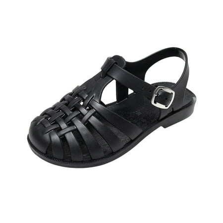 

Honeeladyy Toddler Kid Shoes Children Sandals Girls Boys Soft Princess Shoes Candy Jelly Beach Roman Slippers Black Sales Online