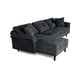 thumbnail image 5 of Sala Modular Sofá Cama Reversible De Velvet Gris Oxford Beehive Memory Foam Modelo Aventus, 5 of 8