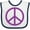 White and Navy, variant on Inktastic Purple Peace Sign Boys or Girls Baby Bib