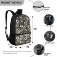 thumbnail image 5 of Uourmeti Camo Soccer Ball Print Durable Backpack for Camping School, Large Storage High Quality Polyester Backpack Not Easy To Fade Bookbag, 5 of 6