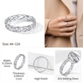 thumbnail image 5 of ChicSilver 925 Sterling Silver Celtic Knot Ring, Eternity Wedding Band for Women 4mm Hypoallergenic Promise Ring Birthday Anniversary Gift, 5 of 10