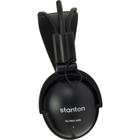 Stanton DJ Pro 60B Compact Stereo Headphones with Carry Bag , Black