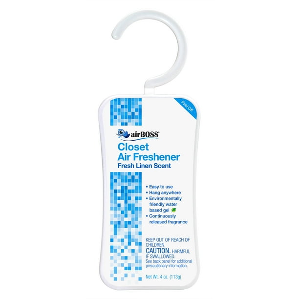 airBOSS Fresh Linen Scent Closet Air Freshener 4 oz (Pack of 6