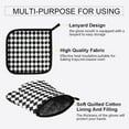 thumbnail image 3 of Yayeee Oven Mitts and Pot Holder Set of 2 Heat Resistant Kitchen Gloves Baking Hot Pad, Black and White Geometric, 3 of 5