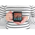 thumbnail image 2 of Thicc and Tatted Moms Club, Tattooed Mothers Group, Groovy Retro Wavy Text Merch Gift, Black 11oz Ceramic Mug, 2 of 5