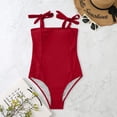 thumbnail image 3 of Women's Printed Lace Up One-Piece Swimsuit Bathing Suit Swimmwear, 3 of 5