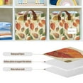 thumbnail image 4 of Yayeee Foldable Storage Basket for Shelves with Handles Waterproof Cloth Bins, Beige Leaves, 4 of 7