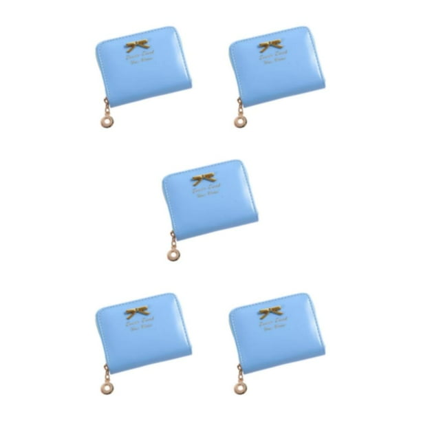 Minnieouse Tarjetero pequeño y elegante para un fácil acceso, carteras pequeñas, monederos, monederos fáciles de guardar en la bolsa, azul Type2 NO2