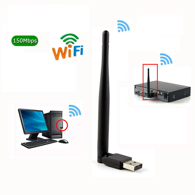 Mini USB WiFi Adapter 7601 2.4Ghz Wifi Adapter for DVB-T2 and DVB-S2 TV BOX  WiFI Antenna Network LAN Card Support Windows XP,Win Vista,Win 7,Win 8.1,  Win 10,Mac OS X 10.6-10.13 